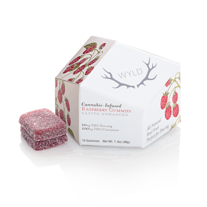 Photo of Raspberry Sativa Enhanced Gummies | 100mg