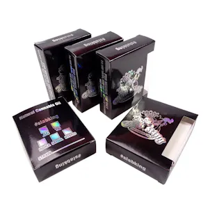 Photo of 25 Slab King Shatter Labels Display Concentrate Packaging Oil Boxes VB-014