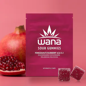 Photo of Wana Sour Gummies Pomegranate Blueberry Acai 5:1