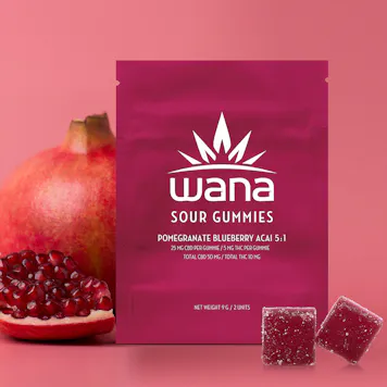 Photo of Wana Sour Gummies Pomegranate Blueberry Acai 5:1