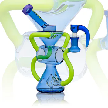 Photo of 9" Uni Cylinder Recycler w/Horn Bowl - Iris