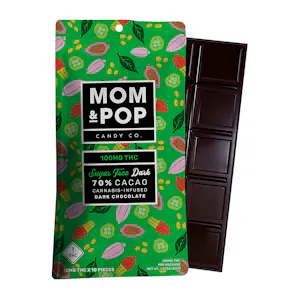 Photo of 100mg Sugar Free Dark Chocolate Bar by Mom & Pop Candy Co.