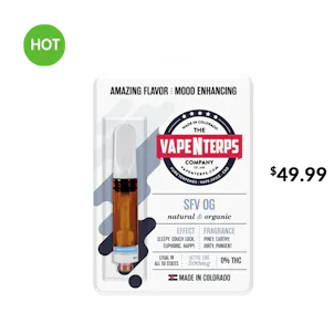 Photo of 500MG SFV OG CBD VAPE CARTRIDGE