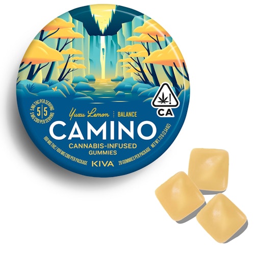 5mg : 5mg CBD Camino 'Balance' Yuzu Lemon Gummies 100mg THC | 100mg CBD total