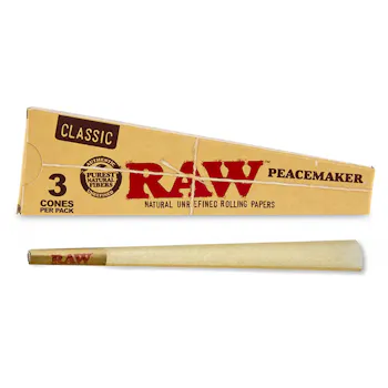 RAW Classic Pre-Rolled Peacemaker Cones - 3 Pack