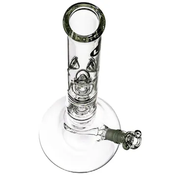 Photo of LA Pipes 20” 5mm Thick Double Showerhead Perc Beaker Bong