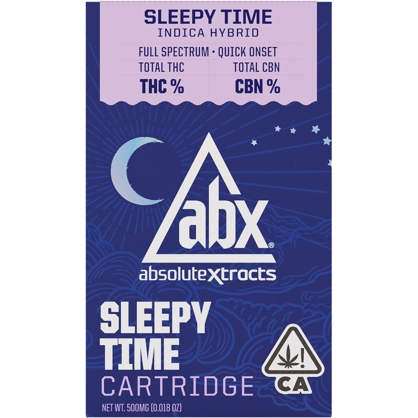 ABX AbsoluteXtracts: ABX Sleepy Time 500mg Sauce Cartridge - +CBN (.5g ...