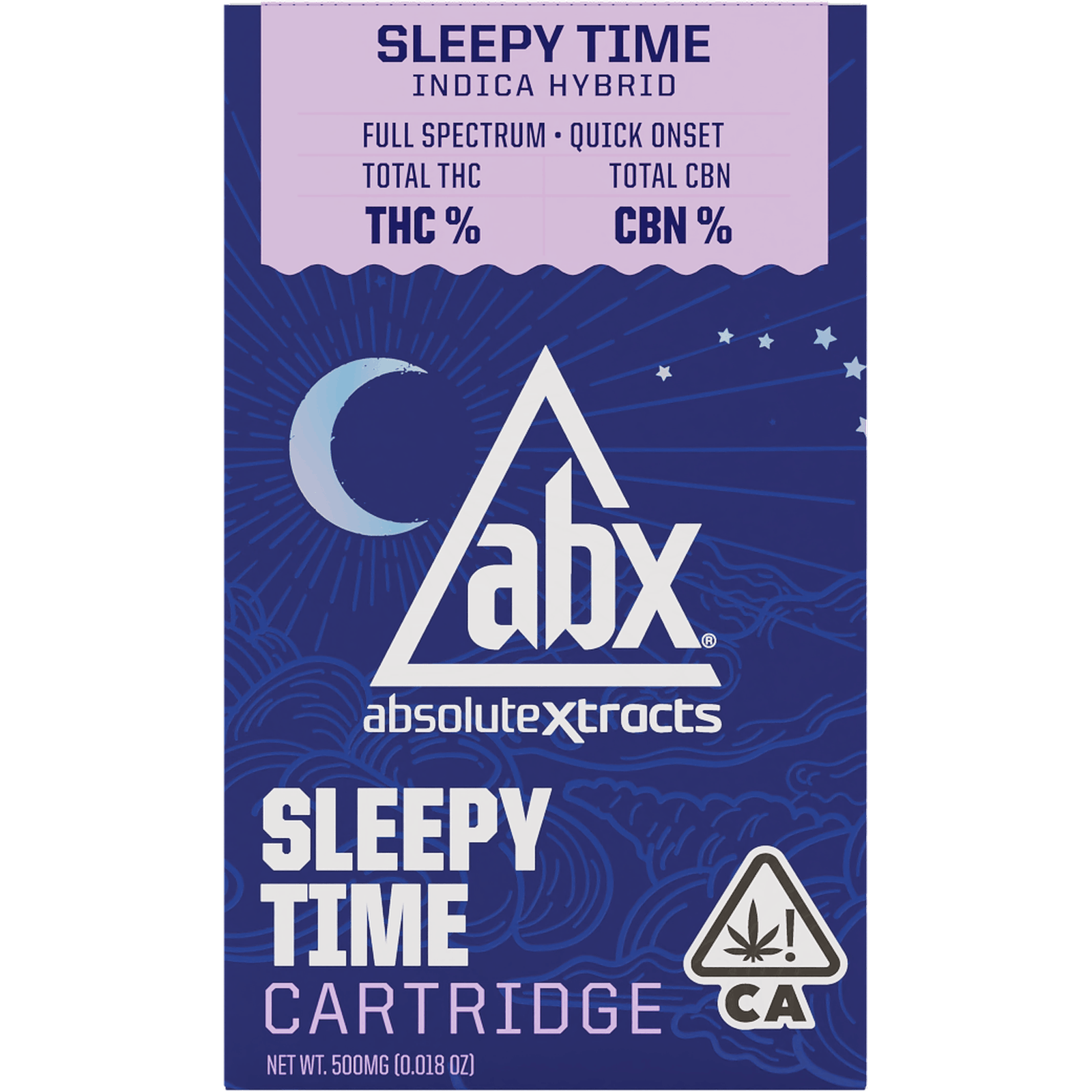 ABX AbsoluteXtracts ABX Sleepy Time 500mg Sauce Cartridge +CBN (.5g) Leafly