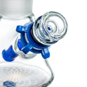 Photo of DankStop | Glycerin Coil Beaker Bong w/ Gold Accents