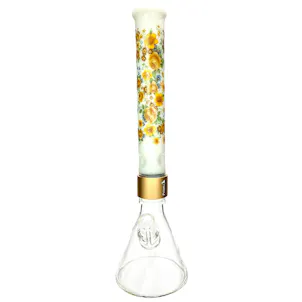 Photo of Prism Pipes 18” Vintage Floral Beaker Bong