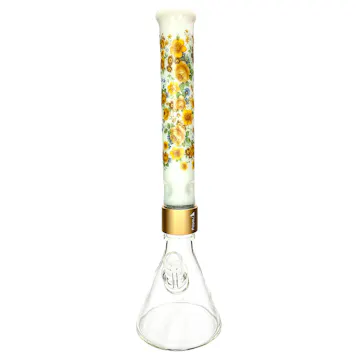 Photo of Prism Pipes 18” Vintage Floral Beaker Bong