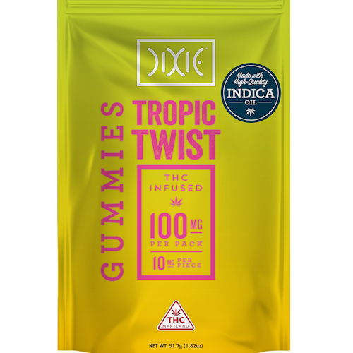 Curio Wellness: Dixie: Tropic Twist Indica [250mg] | Leafly