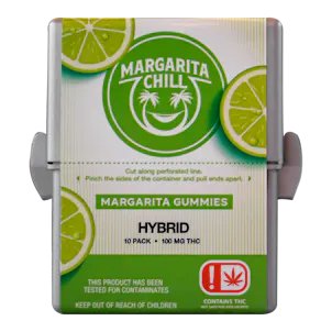 Photo of Margarita Chill Hybrid Cannabis Gummies 10-pack 100mg