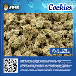 Photo of Raw Hemp Flower | Cookies – (15.88% CBD)