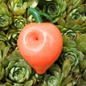Photo of 4" Glass Peach Themed Spoon "Peachy Keen"