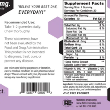 Photo of RE-ASSURE 10mg Hemp Extract Gummies - Various Flavors - 30ct