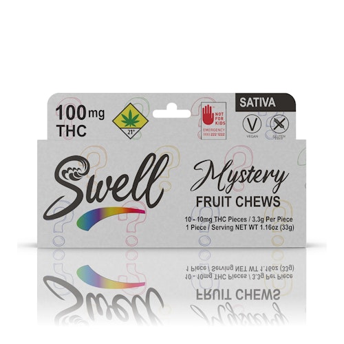 Sativa Mystery Fruit Chews 100mg 10-pack