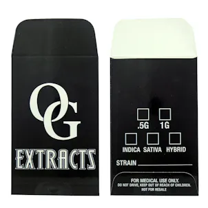 Photo of 25 OG Extracts Full Color Wax Oil Coin Envelopes Shatter Labels #152