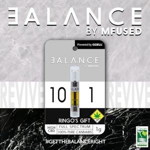Photo of BALANCE - Ringo's Gift 10:1 High CBD Cartridge