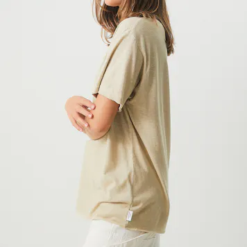 Photo of Afends Womens Slay - THC Essentials - Hemp Oversized T-Shirt - Cement