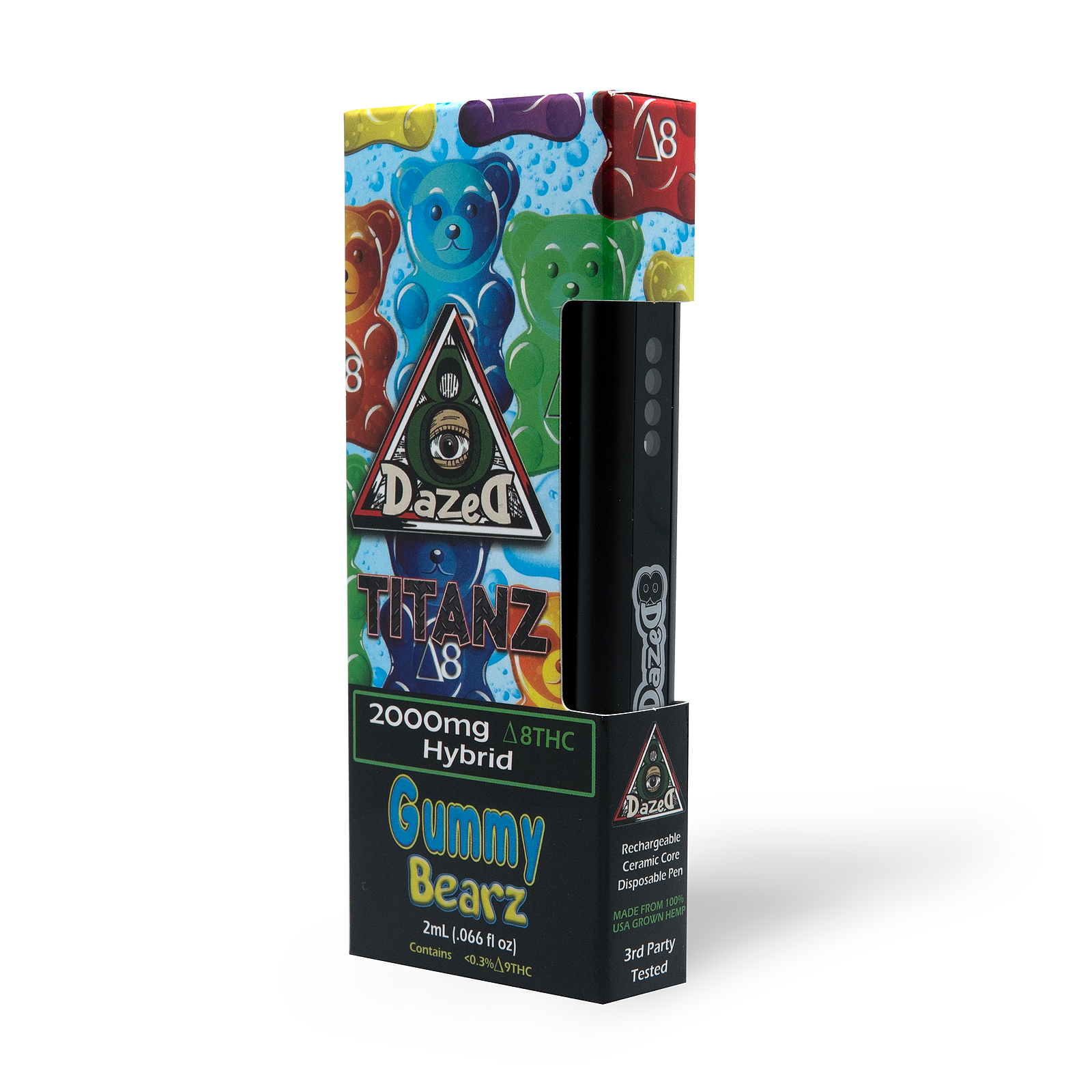 DazeD8: Gummy Bearz Delta 8 THC Disposable Vape — 2 Grams | Leafly