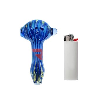 Photo of American Glass Spoon – Blue and Green Starburst