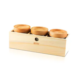 Photo of RYOT® Jar Box with 3 Clear Jars with Beech Lid