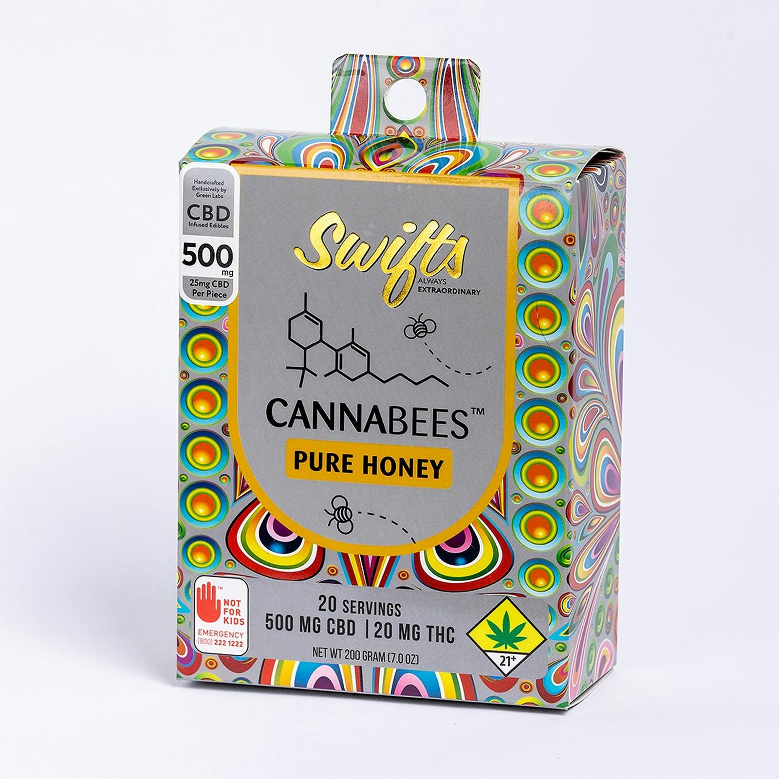 Swifts Edibles Cannabees Honey Cbd 120mg 5 1 10 Pack Leafly