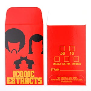 Photo of ICONIC EXTRACTS Pulp Fiction Retro Red Coin Envelopes Shatter Labels #076