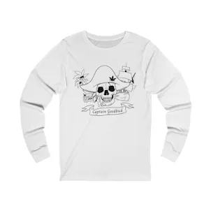 Photo of Captain Goodbud Jolly Roger Men’s Long Sleeve Shirt