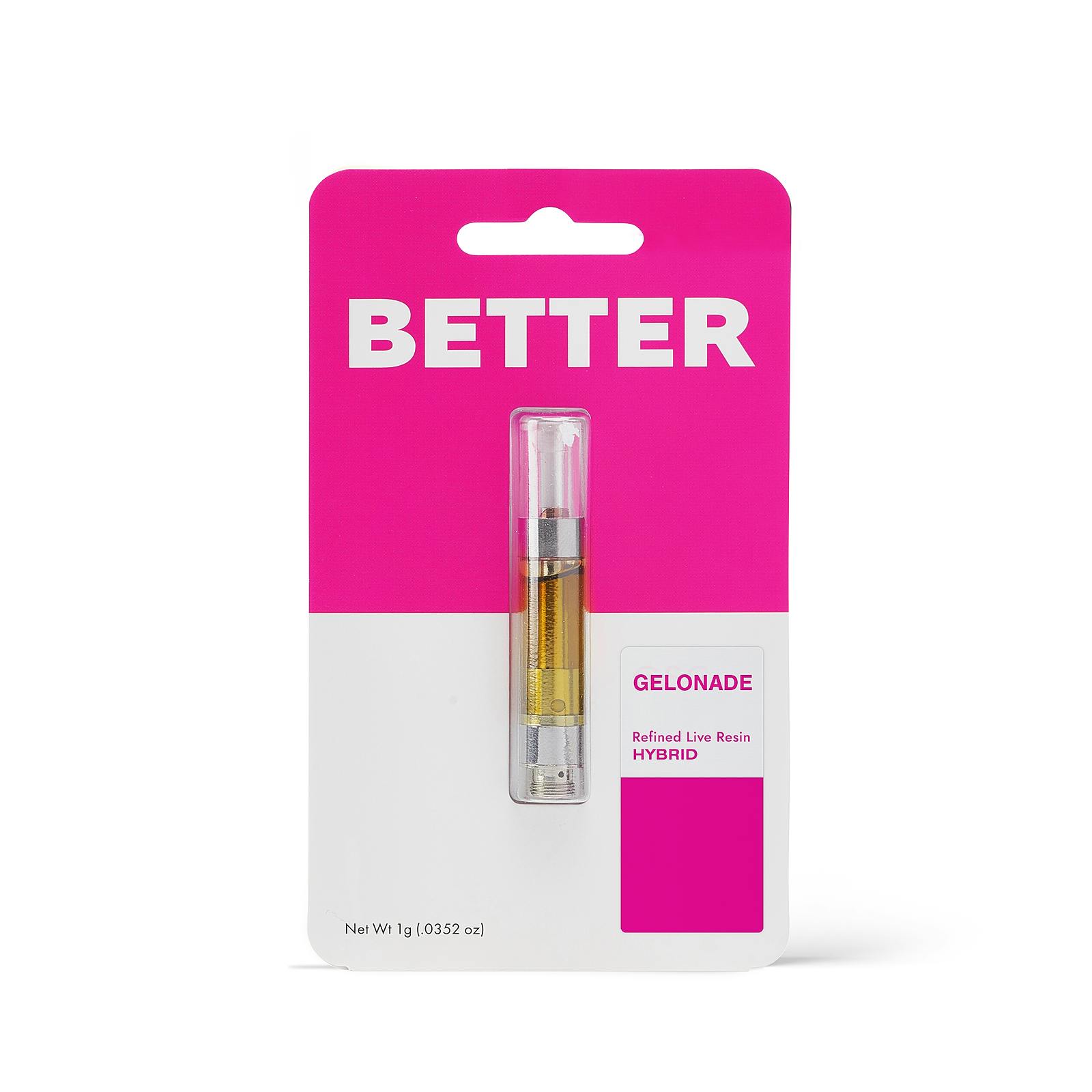 Better Gelonade Refined Live Resin Cartridge 1g Leafly