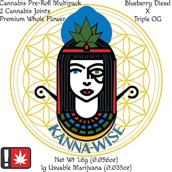 Photo of Blueberry Diesel x Triple OG 2 Pre-Roll Pack - 1/2g each