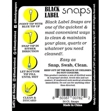 Photo of Randy’s Black Label Snaps - Alcohol Filled Cotton Swabs