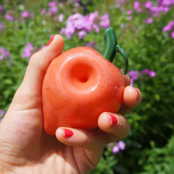 Photo of 4" Glass Peach Themed Spoon "Peachy Keen"