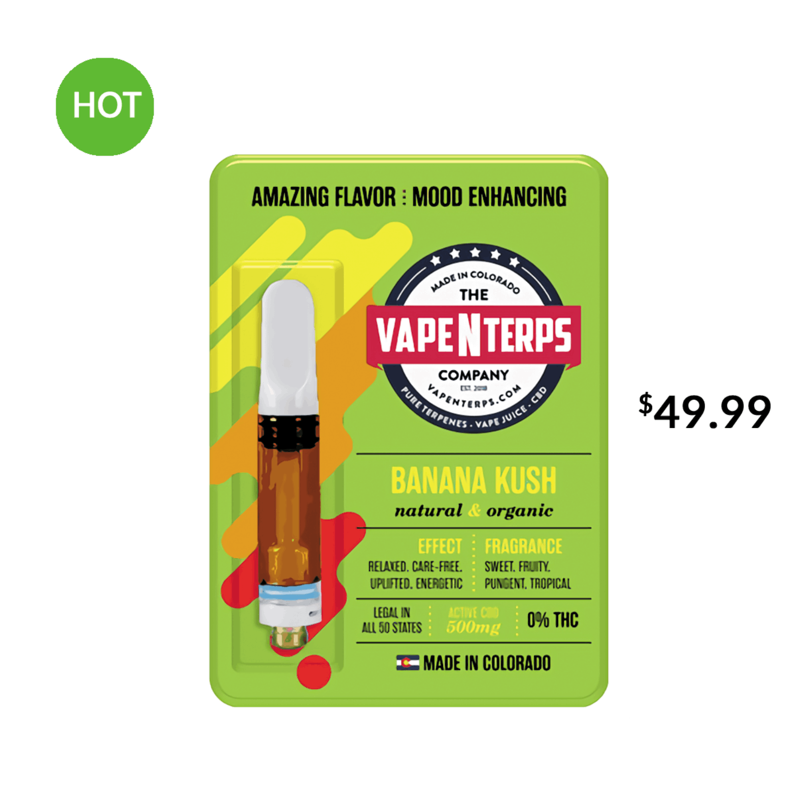 VapeNterps 500MG BANANA KUSH CBD VAPE CARTRIDGE Leafly