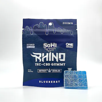 Photo of Rhino Gummy - Blueberry-200mg THC & 50mg CBD