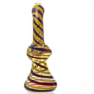 Photo of 8" Swirled Colored Glass Bubbler