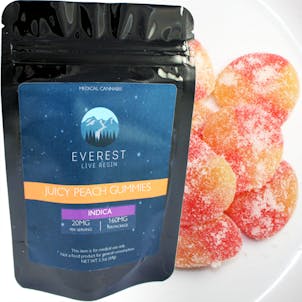 Photo of Juicy Peach Gummies, Indica 160mg THC