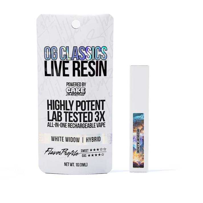 【THXE60%✖️CBN】LIVELINE-White Widow 1ml Vape Cartridge - WHITE WIDOW 1G Live Resin Liquid Diamonds