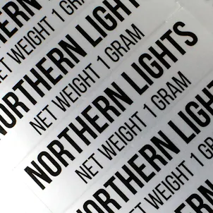 Photo of 100 Northern Lights Medical Marijuana Shatter Labels Stickers RX Strain Flavors for 1.0G STS-014