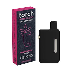 Photo of TORCH NITRO BLEND THC-A BOOSTED DISPOSABLE 3.5G UNICORN MILK - INDICA
