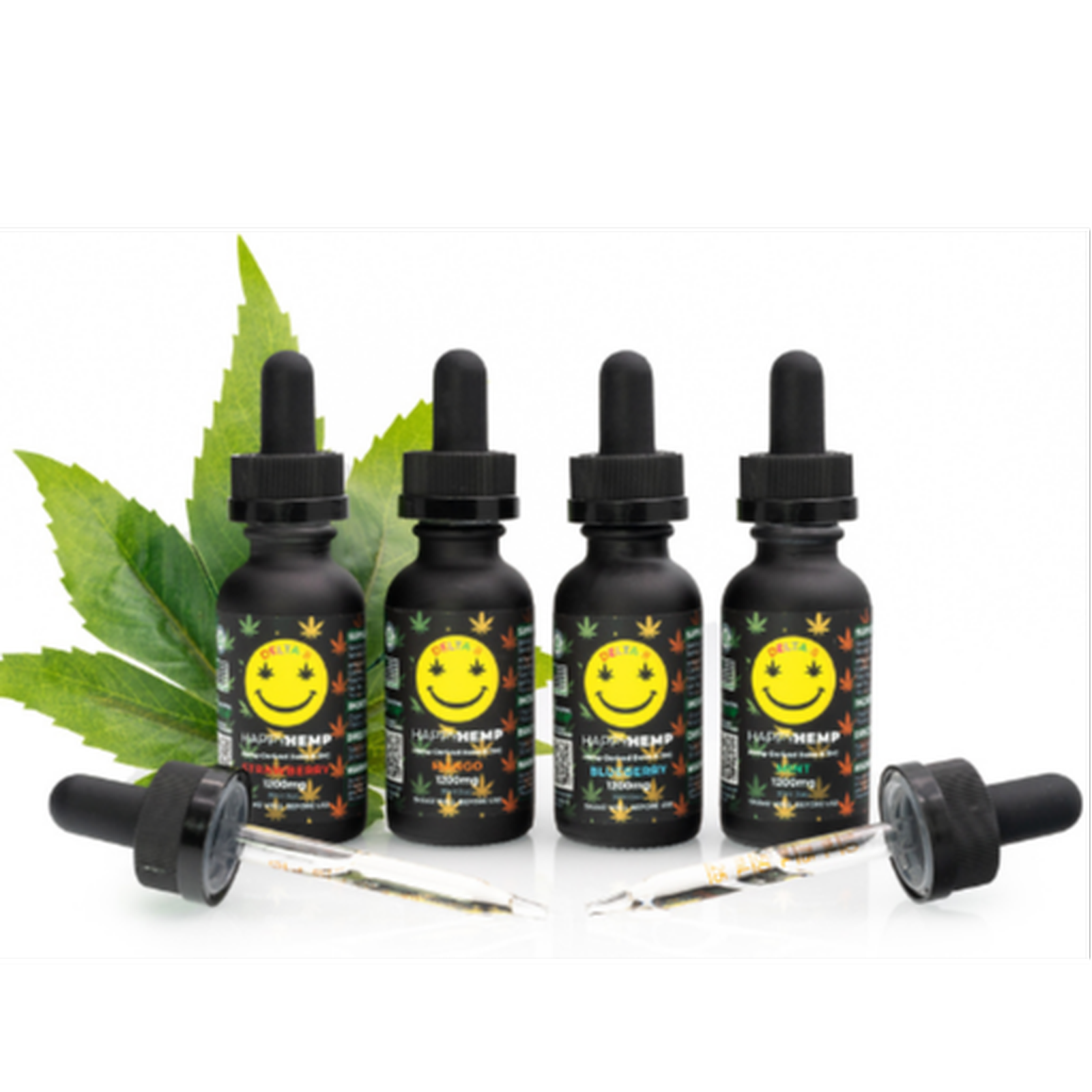 Happy Hemp: Delta 8 THC Oil Tinctures - 1200mg | Leafly