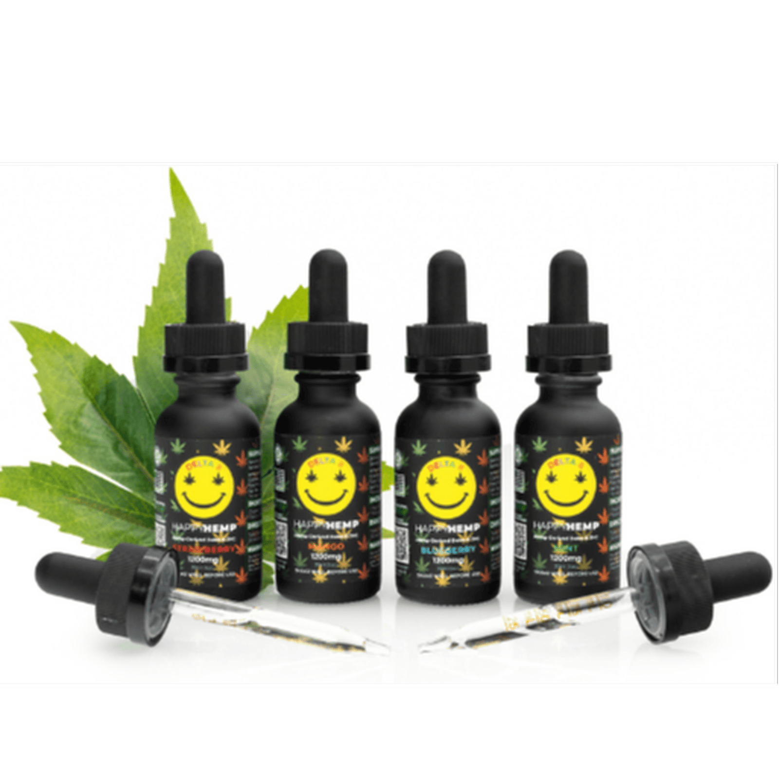 Happy Hemp Delta 8 THC Oil Tinctures 1200mg Leafly