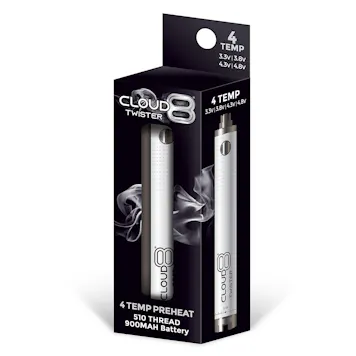 Photo of Cloud 8 - Twister - 900mah - 510 Thread Battery - 4 Temp - White