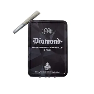 Photo of Log Cabin Infused Diamond Pre-Roll 3 Pack 1.5g (Sativa)