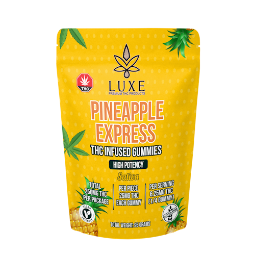 Luxe THC: Pineapple Express THC-Infused Sativa Gummies | Leafly