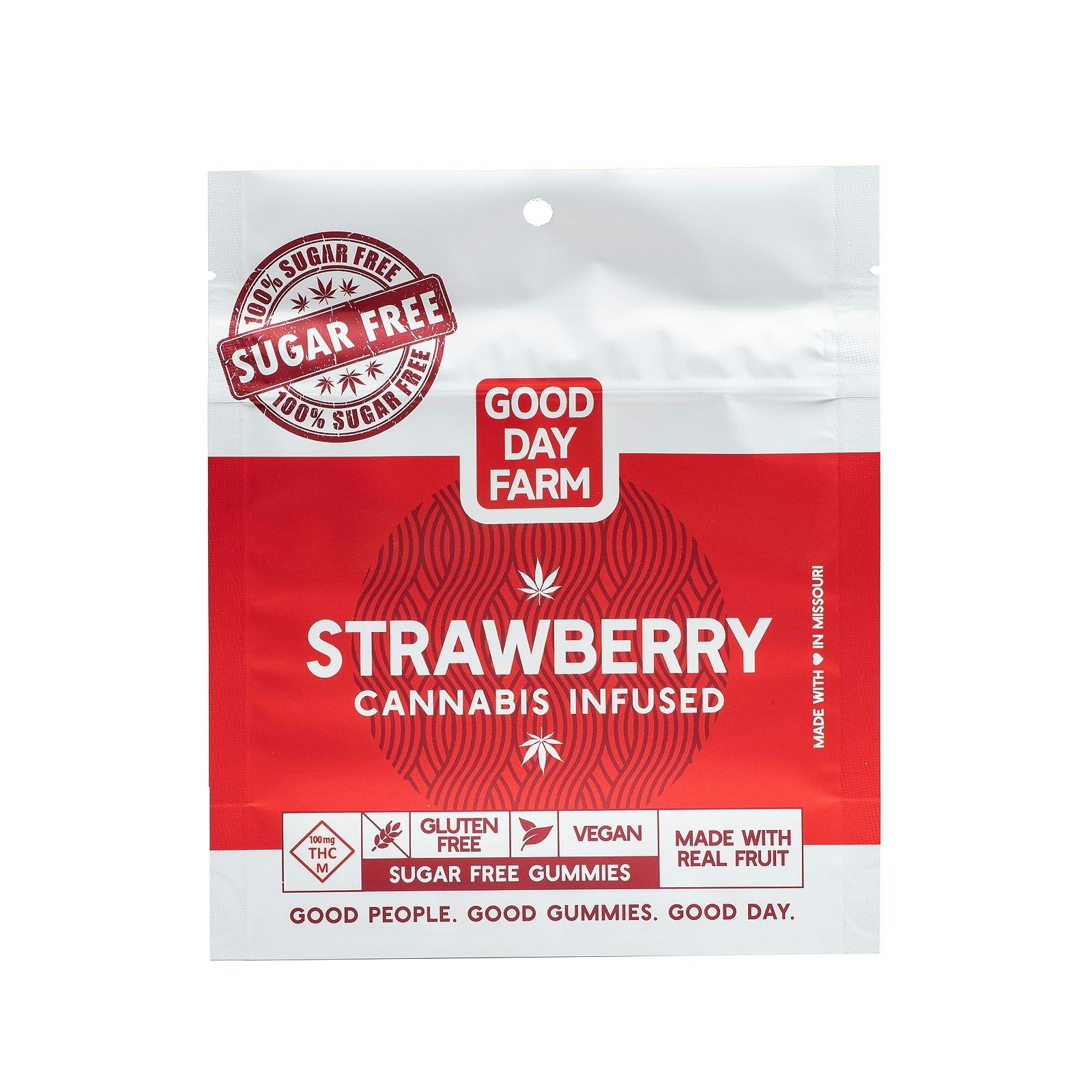 Good Day Farm Strawberry Sugar Free Gummies 100mg 10pack Leafly