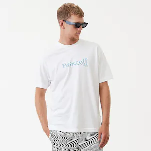 Photo of Afends Unisex Broccoli - Unisex Hemp Retro T-Shirt - White