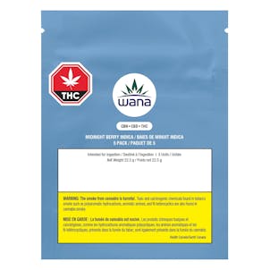 Photo of Wana Sour CBN Midnight Berry Indica 5-pack