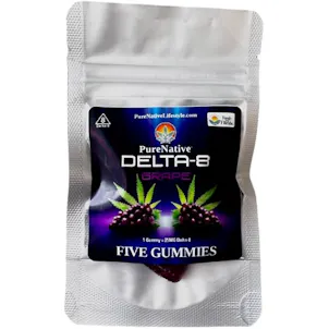 Photo of Delta 8 Gummies Grape 5 pack